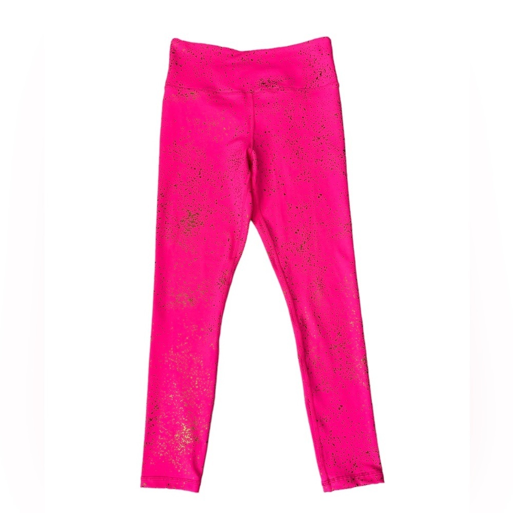 ZYIA Active Hot Pink “Stay Gold” Light n Tight Leggings Size 4